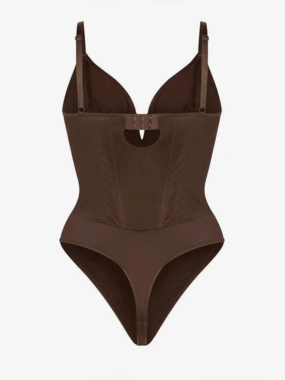 CurvyPower | NL bodysuit Deep V-Neck Tummy Control Shapewear Bodysuit