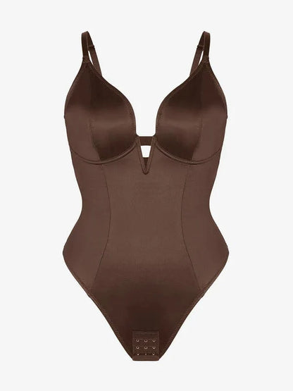 CurvyPower | NL bodysuit Deep V-Neck Tummy Control Shapewear Bodysuit