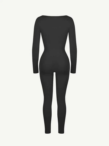 CurvyPower | NL bodysuit Deep V Whole Body Tummy Control Shaping Bodysuit