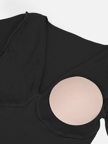 CurvyPower | NL bodysuit Deep V Whole Body Tummy Control Shaping Bodysuit