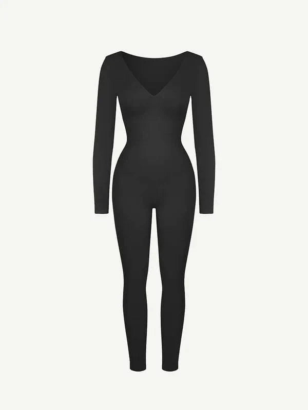 CurvyPower | NL bodysuit Deep V Whole Body Tummy Control Shaping Bodysuit