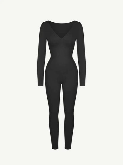 CurvyPower | NL bodysuit Deep V Whole Body Tummy Control Shaping Bodysuit