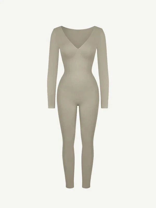 CurvyPower | NL bodysuit Deep V Whole Body Tummy Control Shaping Bodysuit