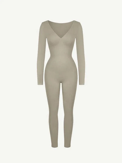CurvyPower | NL bodysuit Deep V Whole Body Tummy Control Shaping Bodysuit