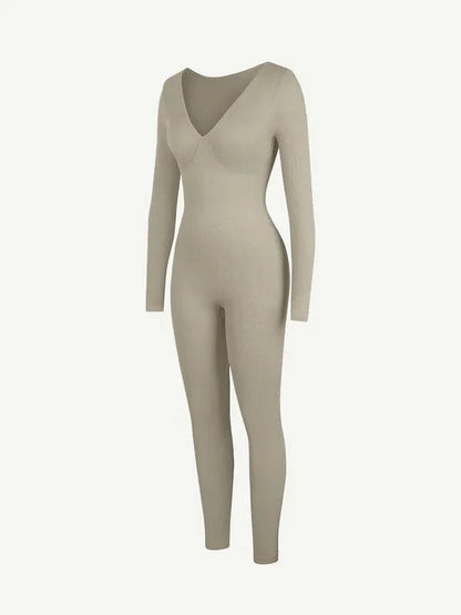 CurvyPower | NL bodysuit Deep V Whole Body Tummy Control Shaping Bodysuit
