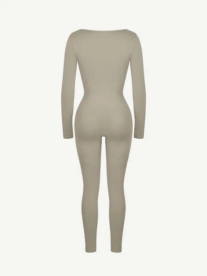 CurvyPower | NL bodysuit Deep V Whole Body Tummy Control Shaping Bodysuit