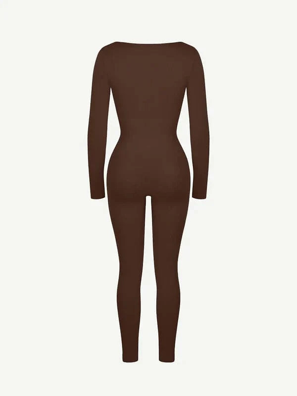 CurvyPower | NL bodysuit Deep V Whole Body Tummy Control Shaping Bodysuit