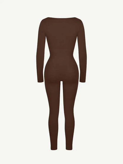 CurvyPower | NL bodysuit Deep V Whole Body Tummy Control Shaping Bodysuit