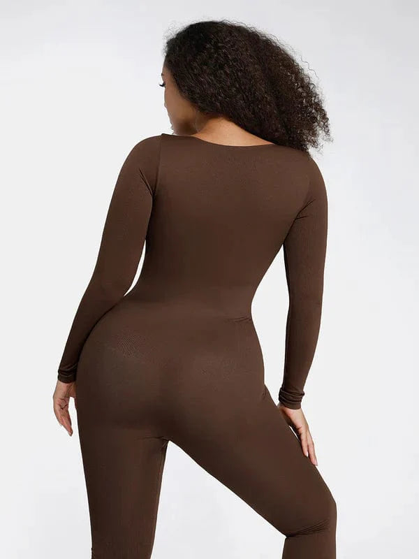 CurvyPower | NL bodysuit Deep V Whole Body Tummy Control Shaping Bodysuit