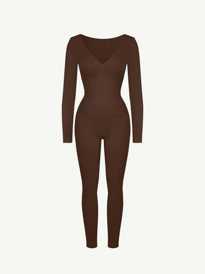 CurvyPower | NL bodysuit Deep V Whole Body Tummy Control Shaping Bodysuit