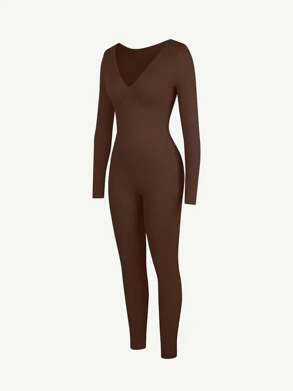 CurvyPower | NL bodysuit Deep V Whole Body Tummy Control Shaping Bodysuit