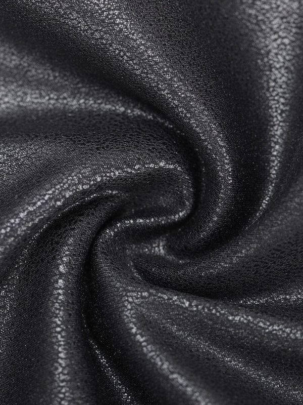 CurvyPower | NL bodysuit Elastic Tummy Control Shapewear Bodysuit in Faux Leather