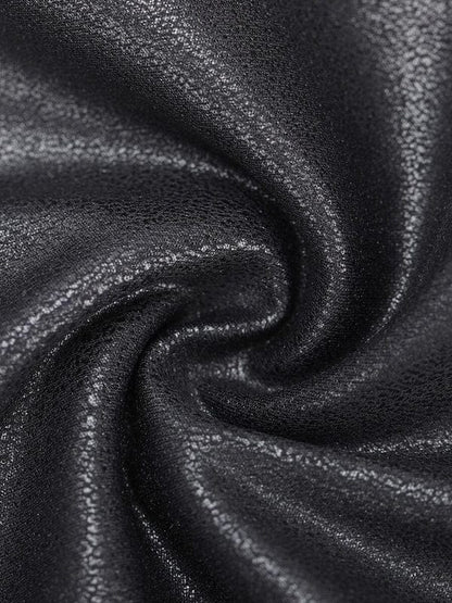 CurvyPower | NL bodysuit Elastic Tummy Control Shapewear Bodysuit in Faux Leather