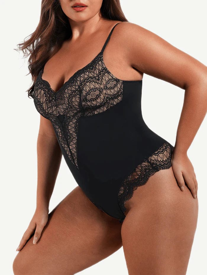 CurvyPower | NL bodysuit Elegant Lace Tummy Control Shapewear Bodysuit