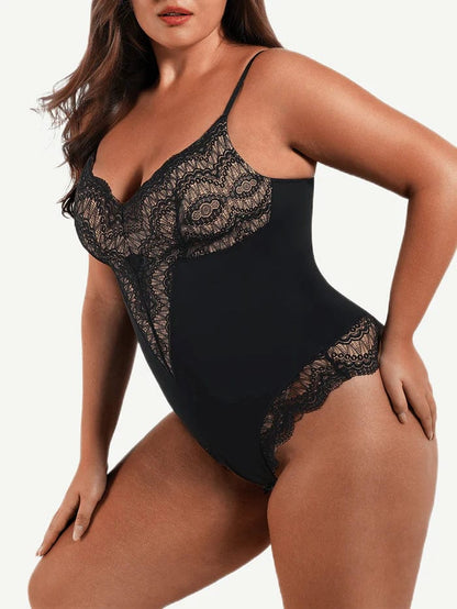 CurvyPower | NL bodysuit Elegant Lace Tummy Control Shapewear Bodysuit