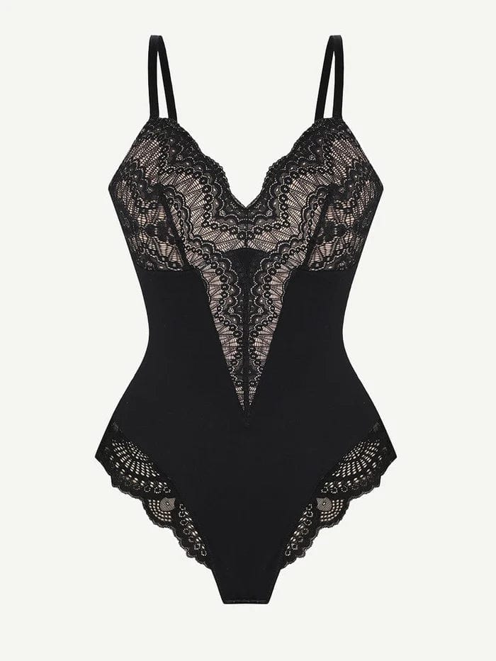 CurvyPower | NL bodysuit Elegant Lace Tummy Control Shapewear Bodysuit
