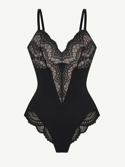 CurvyPower | NL bodysuit Elegant Lace Tummy Control Shapewear Bodysuit