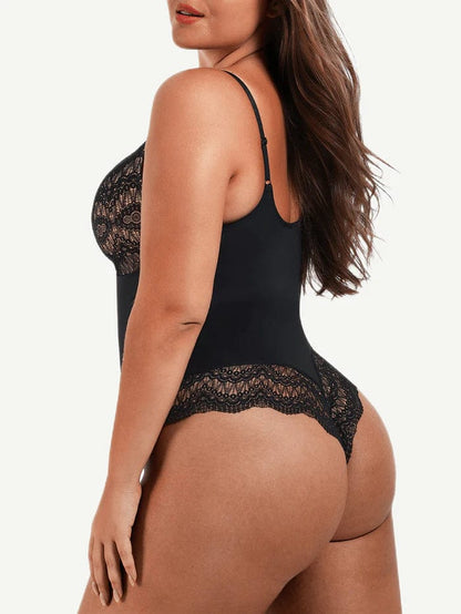 CurvyPower | NL bodysuit Elegant Lace Tummy Control Shapewear Bodysuit