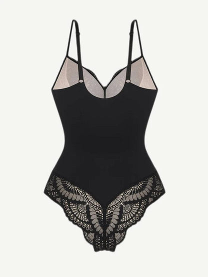 CurvyPower | NL bodysuit Elegant Lace Tummy Control Shapewear Bodysuit
