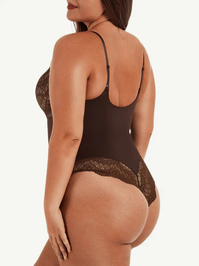 CurvyPower | NL bodysuit Elegant Lace Tummy Control Shapewear Bodysuit