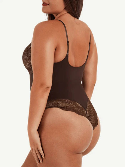 CurvyPower | NL bodysuit Elegant Lace Tummy Control Shapewear Bodysuit