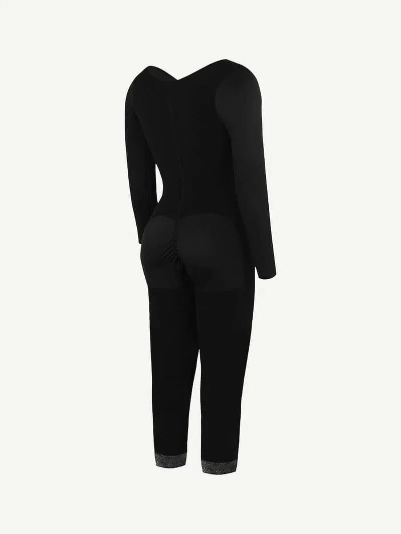 CurvyPower | NL bodysuit Long Sleeve Shapewear Bodysuit with U-Shape Post-Surgical Bust Support