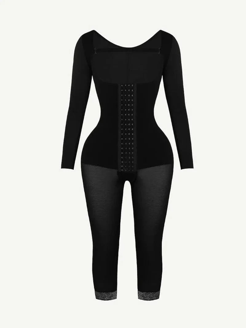 CurvyPower | NL bodysuit Long Sleeve Shapewear Bodysuit with U-Shape Post-Surgical Bust Support