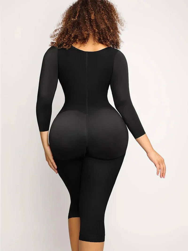 CurvyPower | NL bodysuit Long Sleeve Shapewear Bodysuit with U-Shape Post-Surgical Bust Support