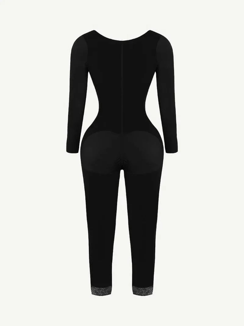 CurvyPower | NL bodysuit Long Sleeve Shapewear Bodysuit with U-Shape Post-Surgical Bust Support