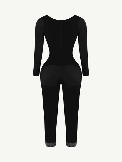 CurvyPower | NL bodysuit Long Sleeve Shapewear Bodysuit with U-Shape Post-Surgical Bust Support