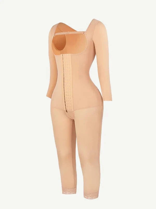 CurvyPower | NL bodysuit Long Sleeve Shapewear Bodysuit with U-Shape Post-Surgical Bust Support