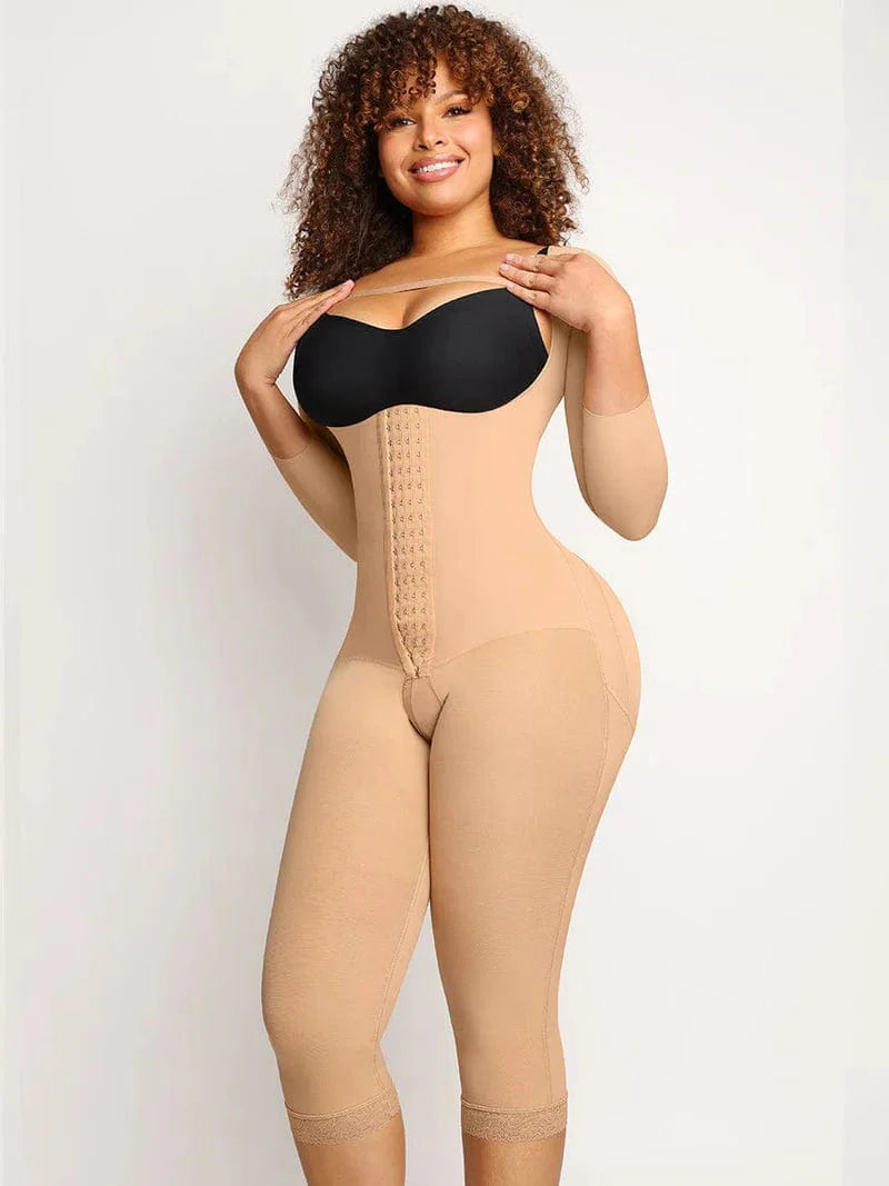 CurvyPower | NL bodysuit Long Sleeve Shapewear Bodysuit with U-Shape Post-Surgical Bust Support