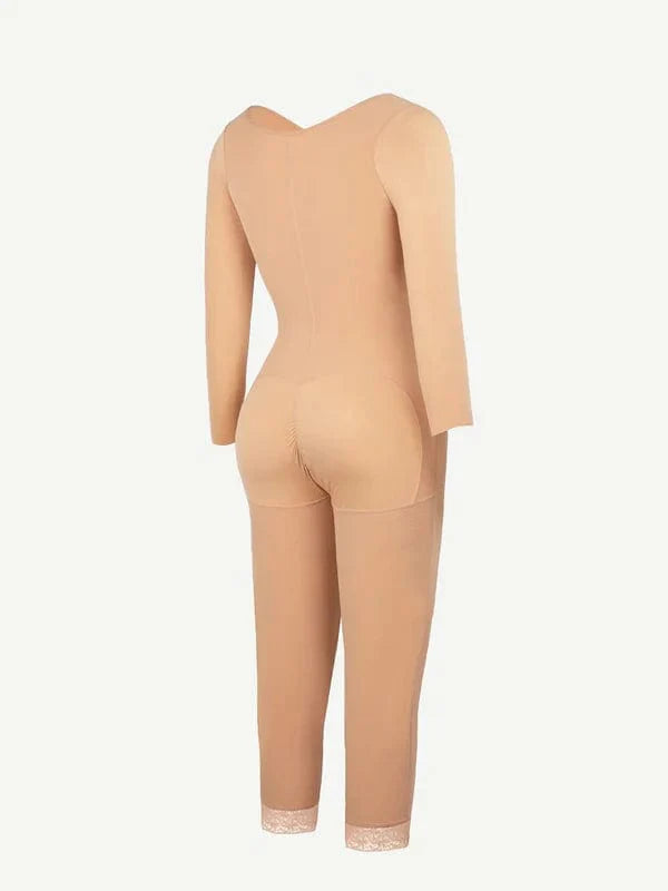 CurvyPower | NL bodysuit Long Sleeve Shapewear Bodysuit with U-Shape Post-Surgical Bust Support