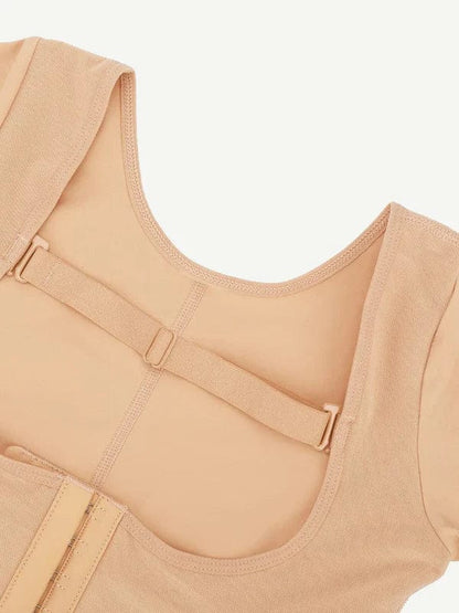 CurvyPower | NL bodysuit Long Sleeve Shapewear Bodysuit with U-Shape Post-Surgical Bust Support