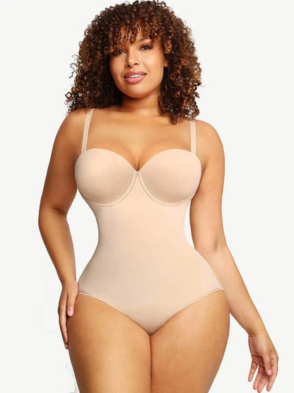 CurvyPower | NL bodysuit Nude / S Bust Capped Shapewear Tummy Control Bodysuit