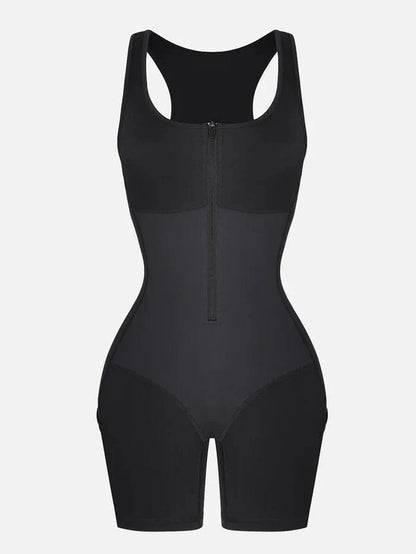 CurvyPower | NL bodysuit One Piece Shaping Bodysuit with Front Zipper and Side Pockets