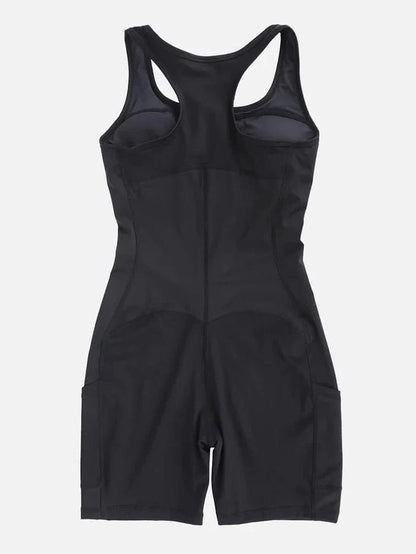 CurvyPower | NL bodysuit One Piece Shaping Bodysuit with Front Zipper and Side Pockets