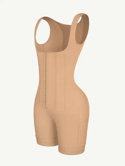 CurvyPower | NL bodysuit Open Bust Compression Bodysuit with Steel Boning for Women’s Tummy Control