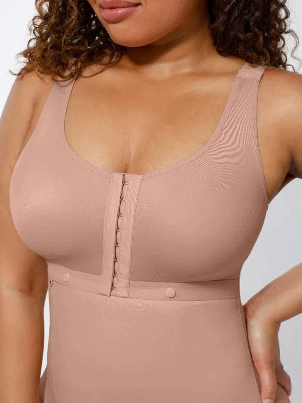 CurvyPower | NL bodysuit Shapewear Bodysuit Covering Postoperative Chest with Side Zipper