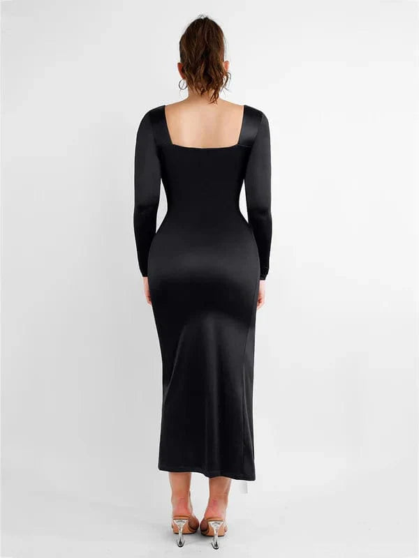 CurvyPower | NL bodysuit Square Neck Shapewear Tummy Control Bodysuit with Removable Pads