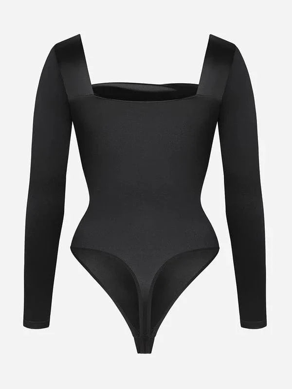 CurvyPower | NL bodysuit Square Neck Shapewear Tummy Control Bodysuit with Removable Pads