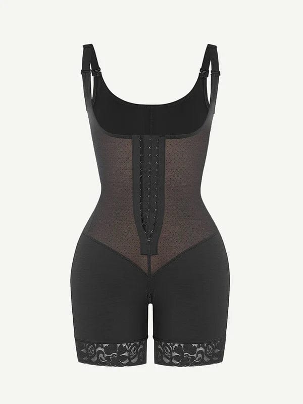 CurvyPower | NL bodysuit Tummy Control Lace Open Bust Shapewear Bodysuit