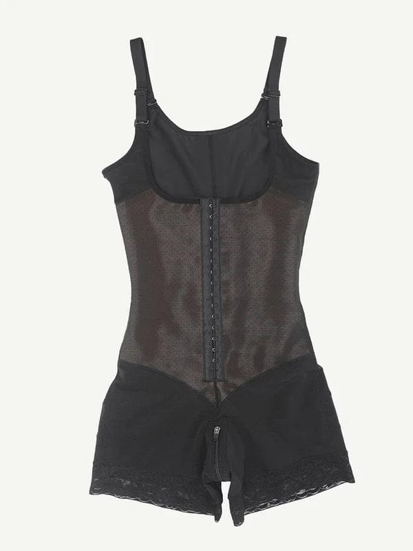 CurvyPower | NL bodysuit Tummy Control Lace Open Bust Shapewear Bodysuit
