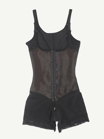 CurvyPower | NL bodysuit Tummy Control Lace Open Bust Shapewear Bodysuit