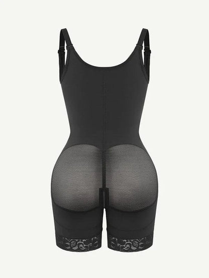 CurvyPower | NL bodysuit Tummy Control Lace Open Bust Shapewear Bodysuit