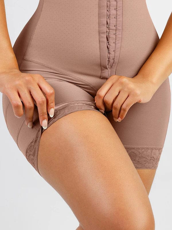 CurvyPower | NL bodysuit Tummy Control Lace Open Bust Shapewear Bodysuit
