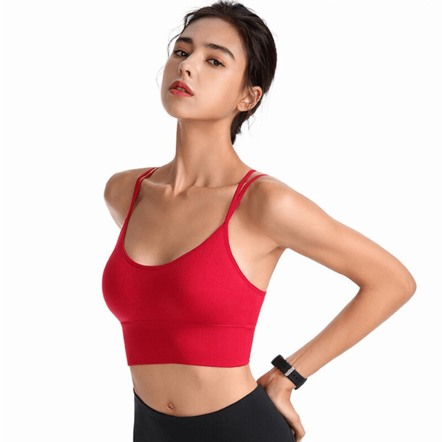 CurvyPower | NL Bras High Support Criss Cross Sports Strappy Bra