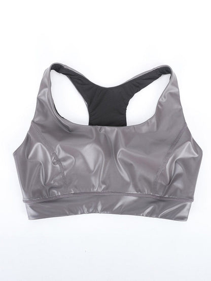 CurvyPower | NL Bras Silver Film Shaping Sauna Sports Bra with Removable Cups