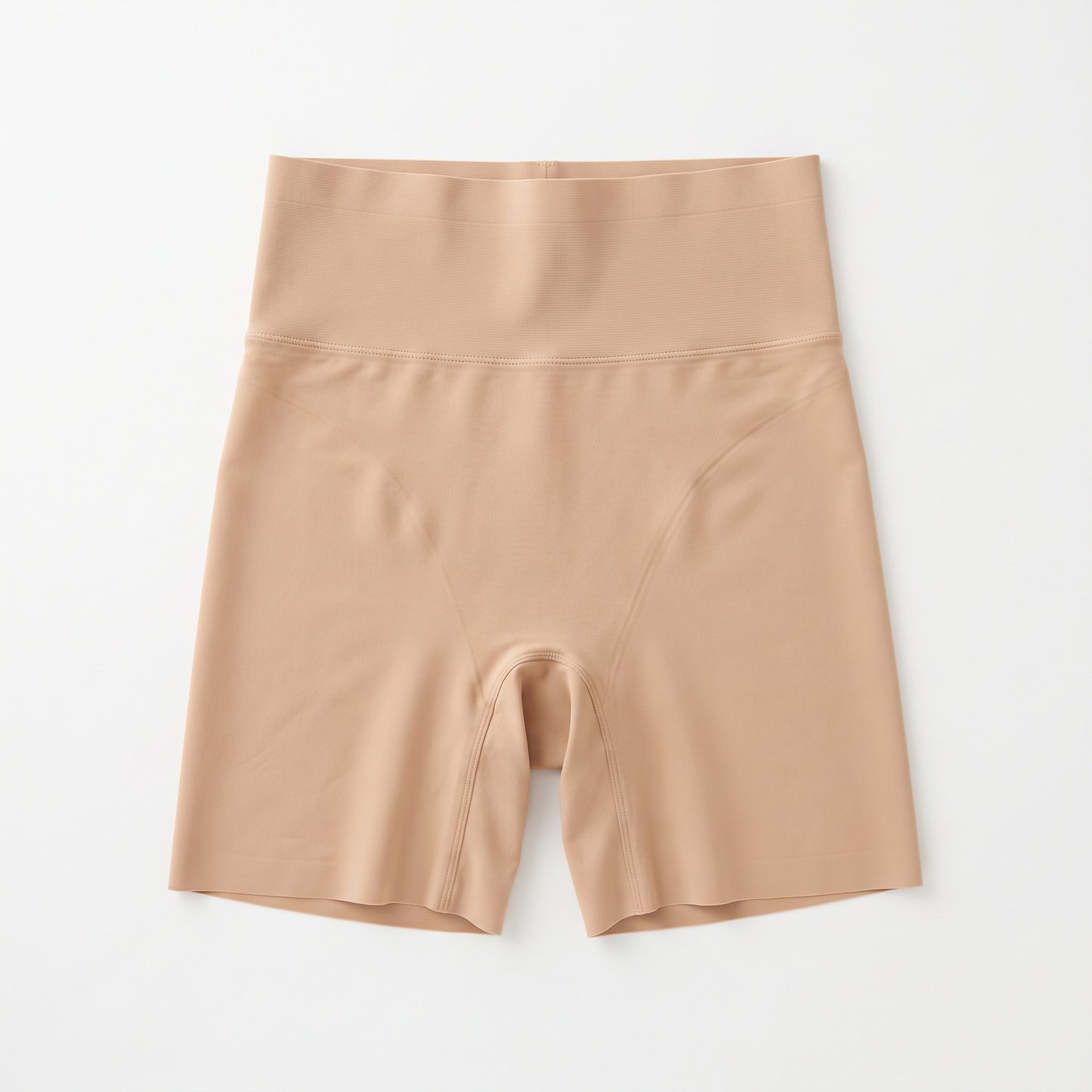 Corrigerende Short met Hoge Taille in beige, vooraanzicht