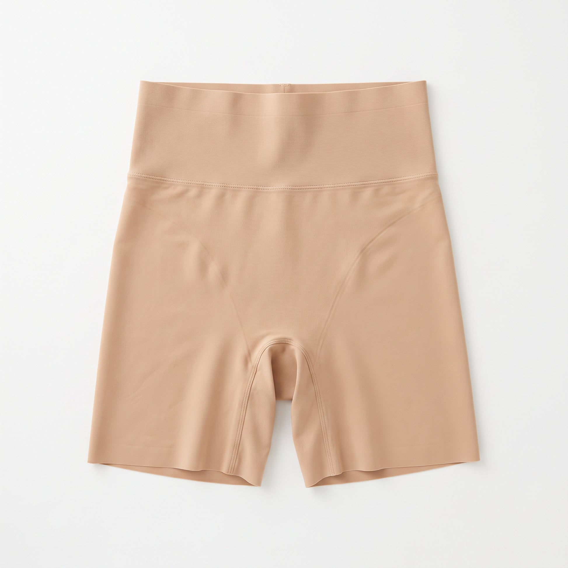 Corrigerende Short met Hoge Taille in beige, vooraanzicht